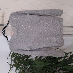 medium grey dot sweater